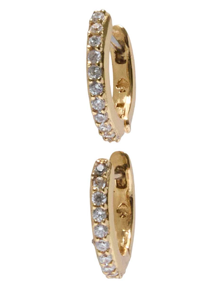 Arracadas con acabado chapa de oro zirconia 3