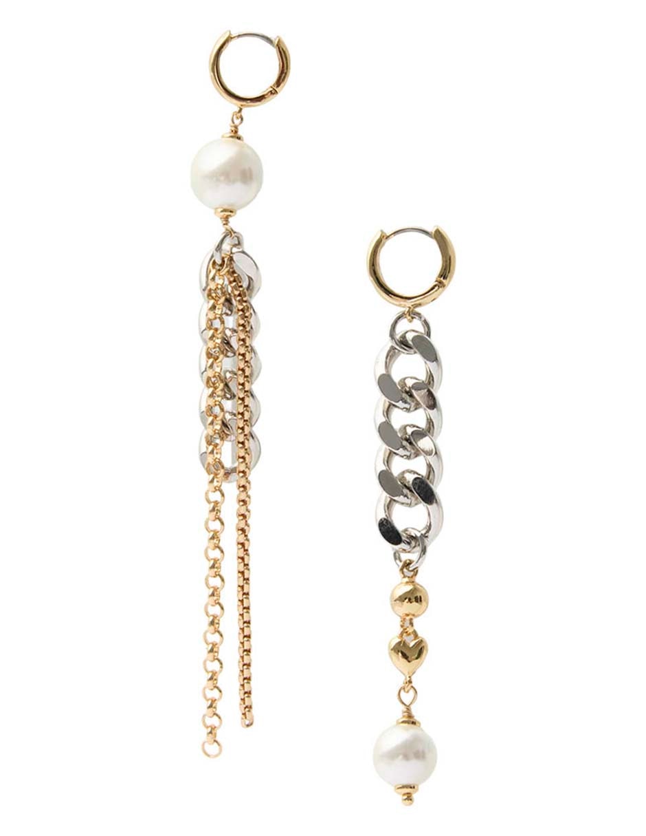Aretes largos con acabado pulido