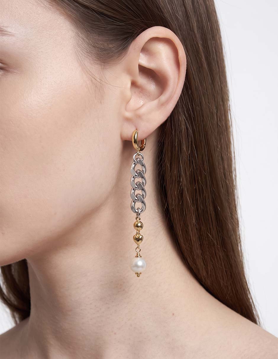 Aretes largos con acabado pulido 2