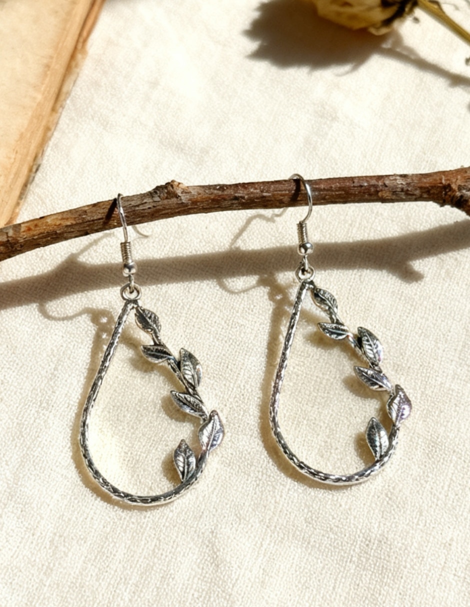Aretes largos de gota