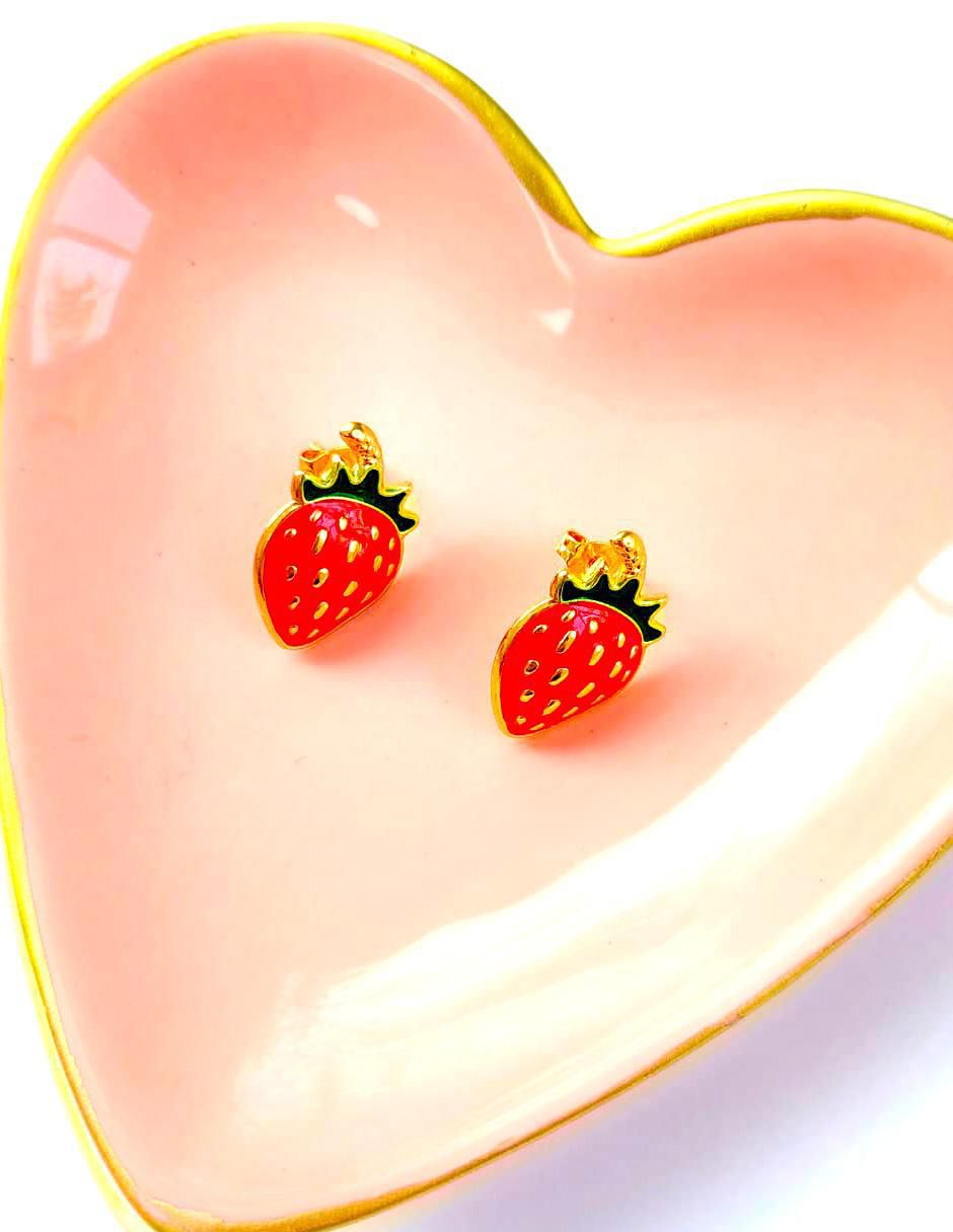 Aretes con acabado esmaltado