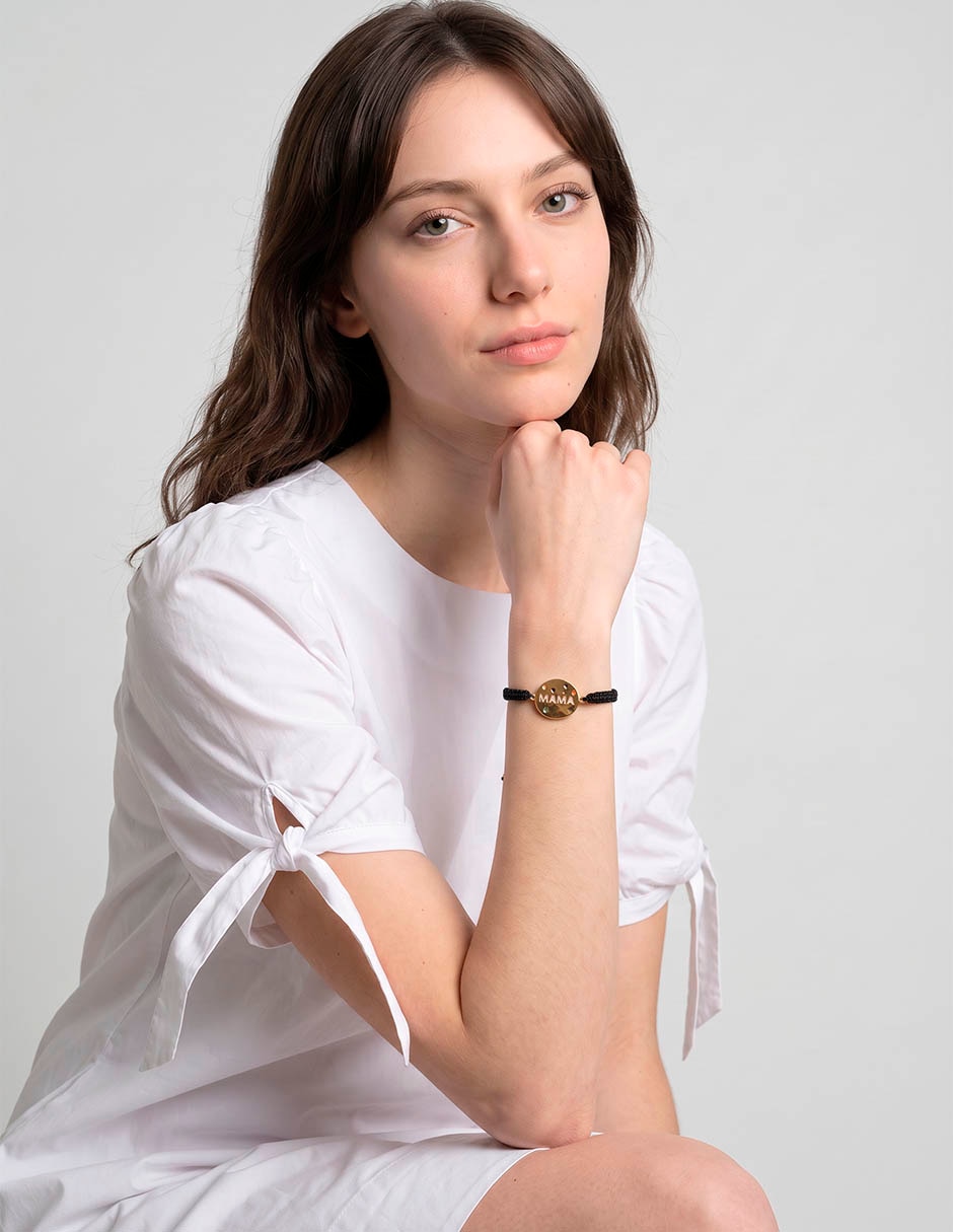 Pulsera con acabado baño de oro 18 k