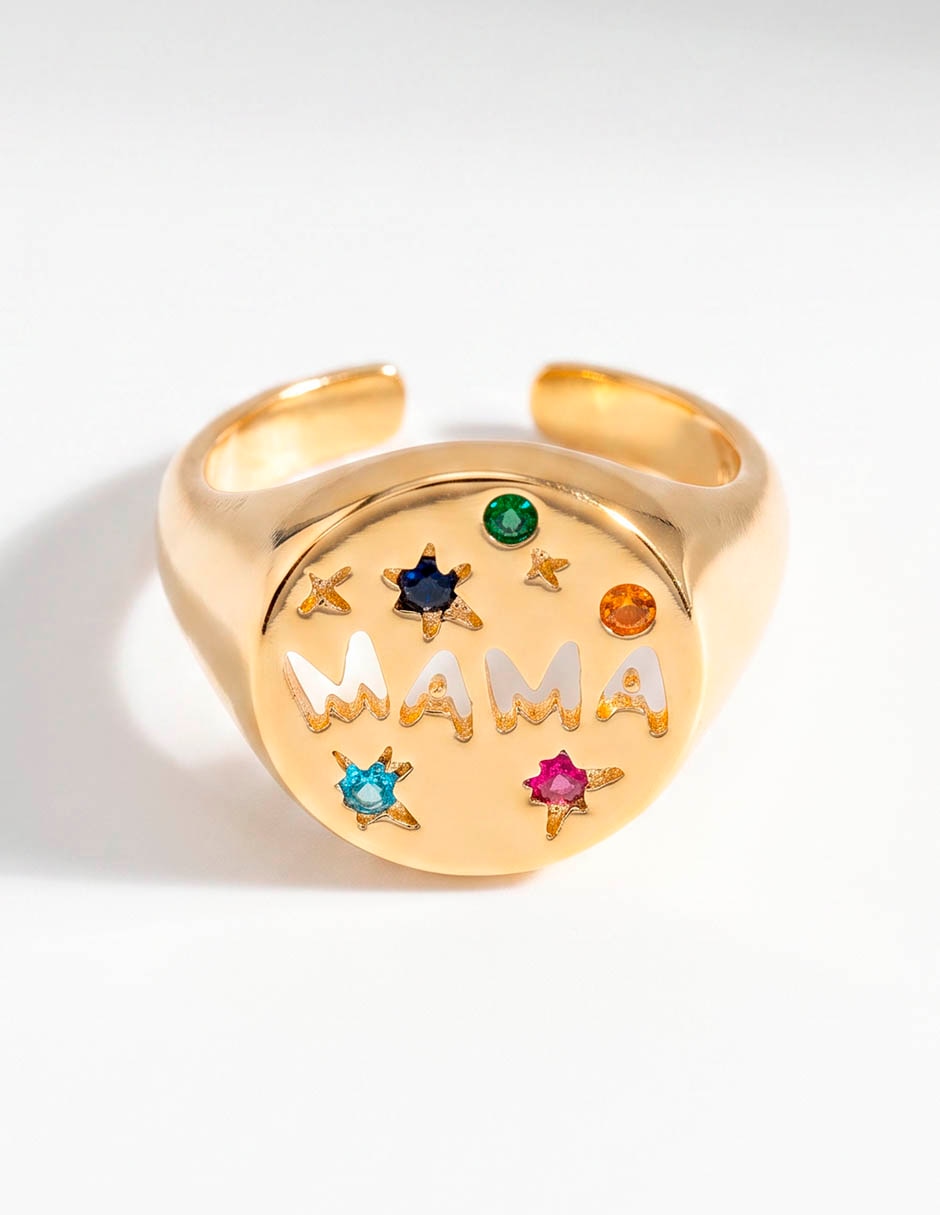 Anillo circonita baño de oro 18 k 3