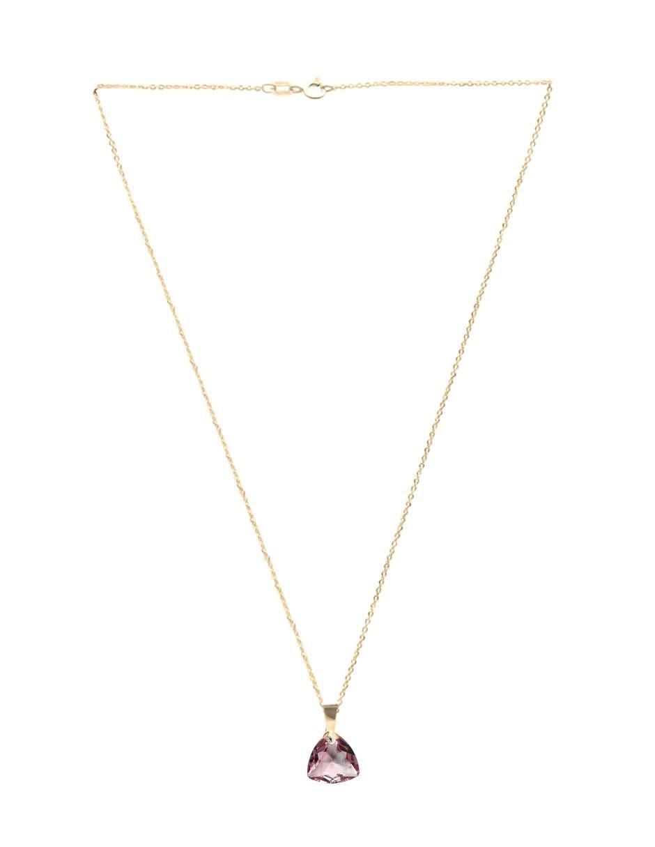 Aretes y collar triangular Aurore 18 k cristal 6
