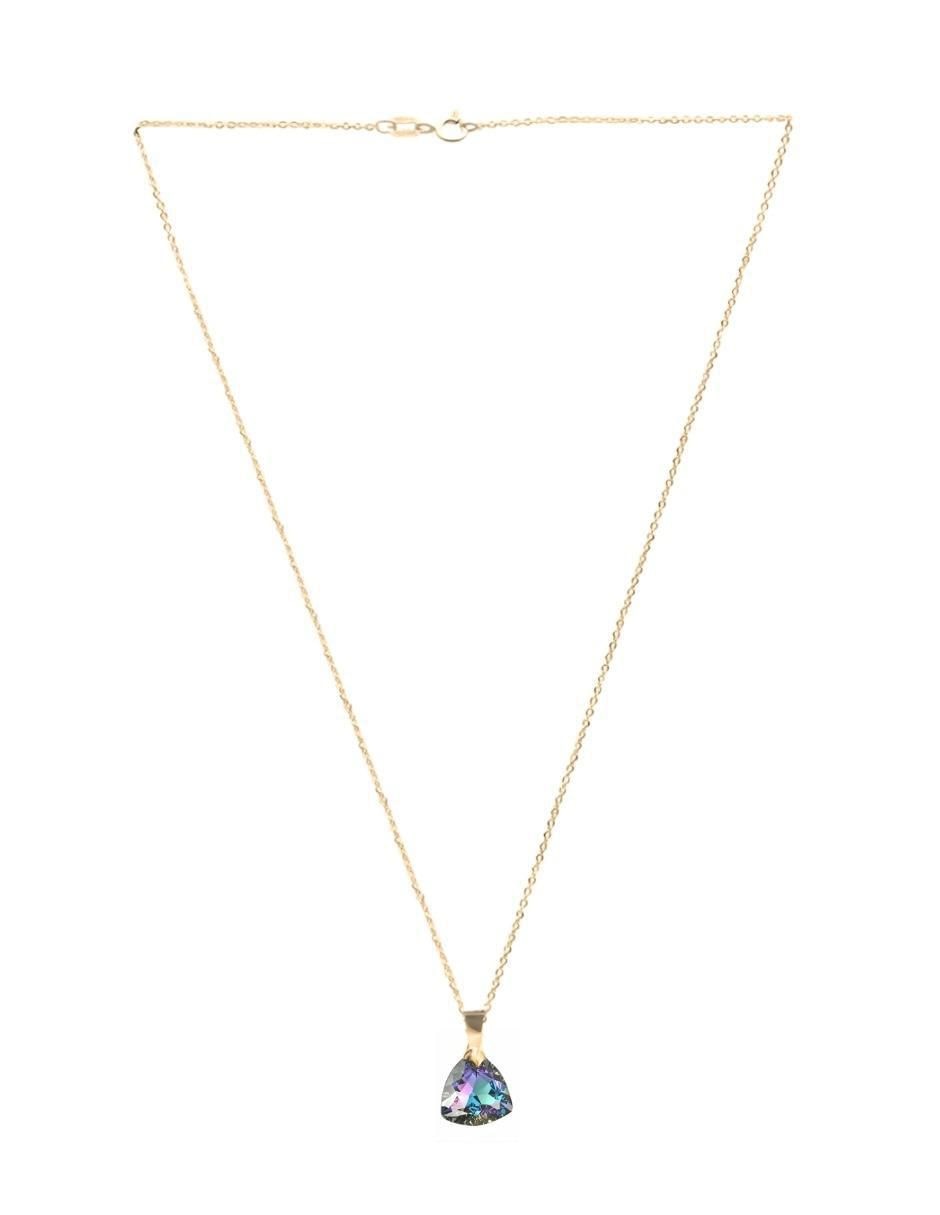 Aretes y collar triangular Aurore 18 k cristal 6