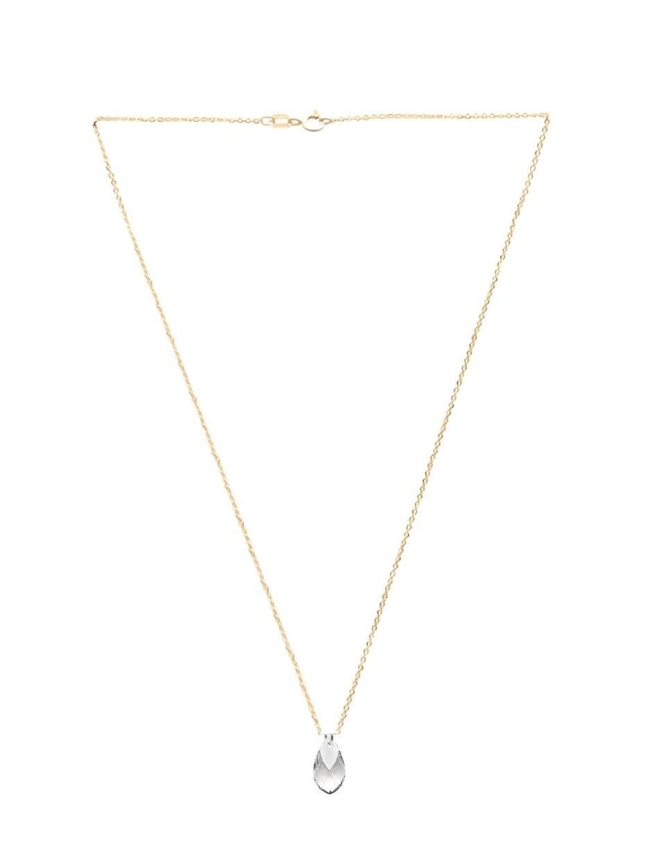 Aretes y collar de gota Aurore 18 k cristal 7