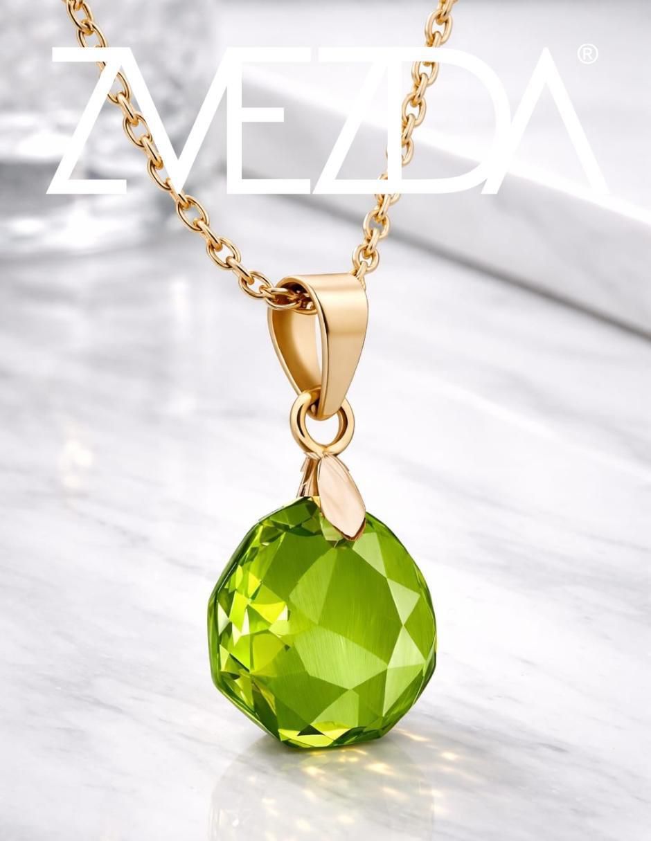Aretes y collar de gota Aurore 18 k cristal 2