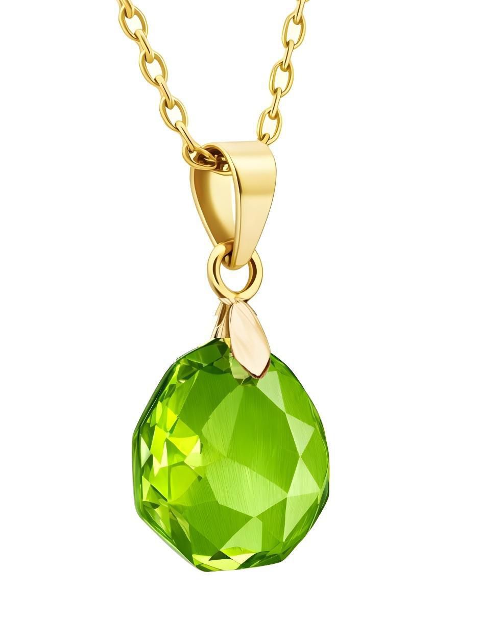 Aretes y collar de gota Aurore 18 k cristal 3