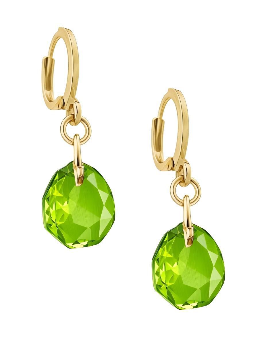 Aretes y collar de gota Aurore 18 k cristal 4