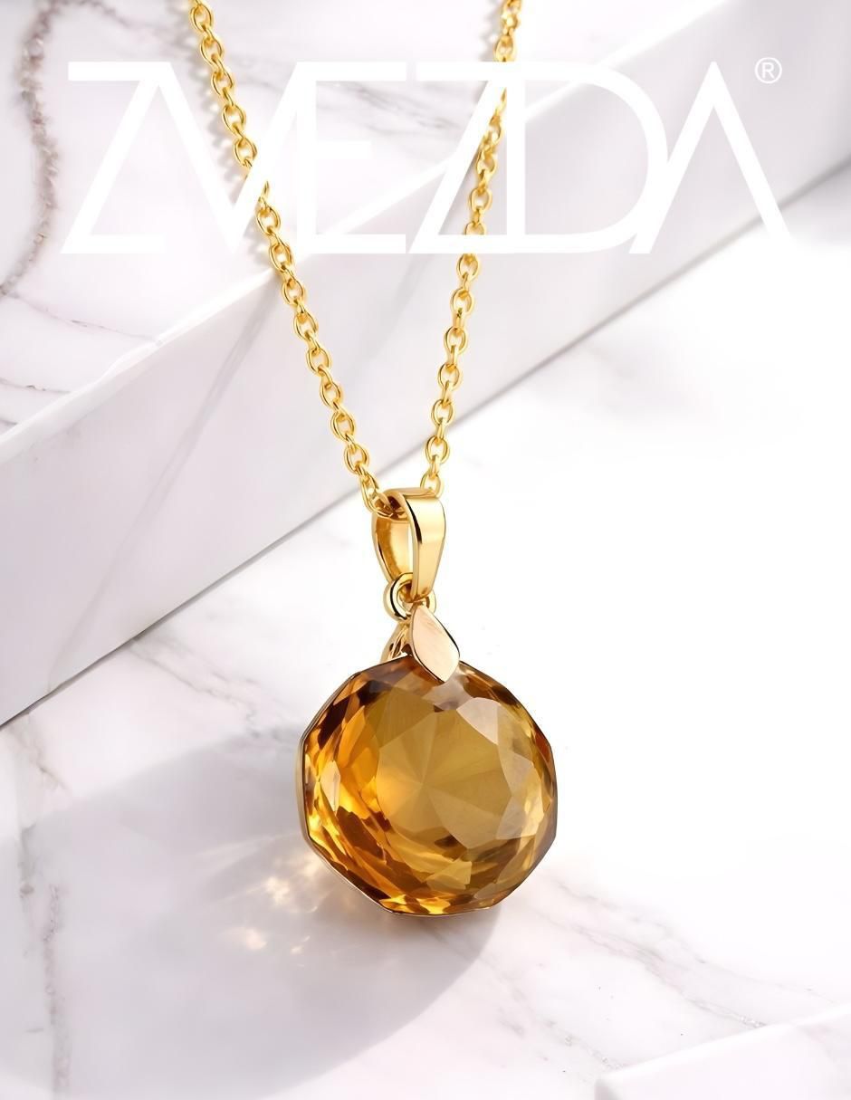 Aretes y collar de gota Aurore 18 k cristal 2