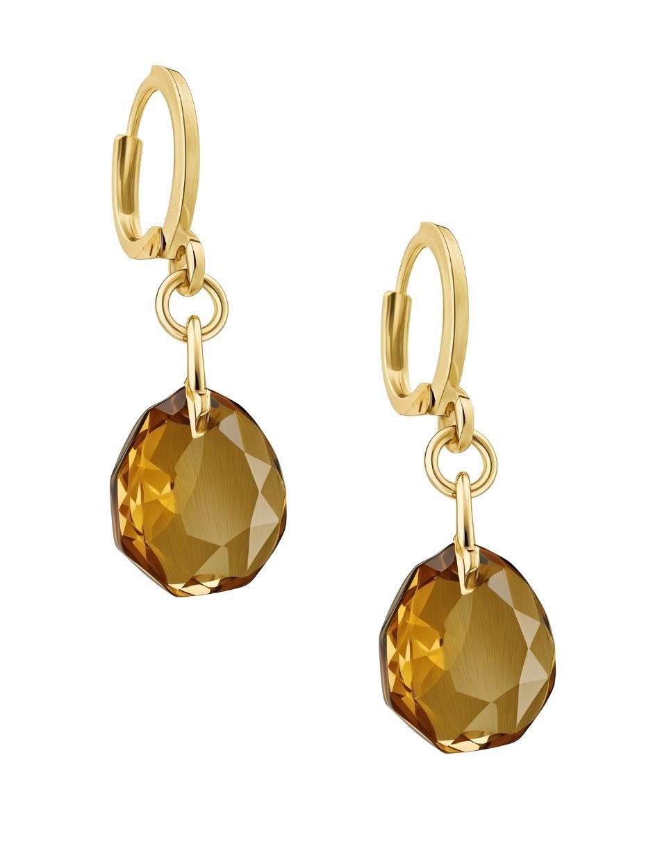 Aretes y collar de gota Aurore 18 k cristal 4