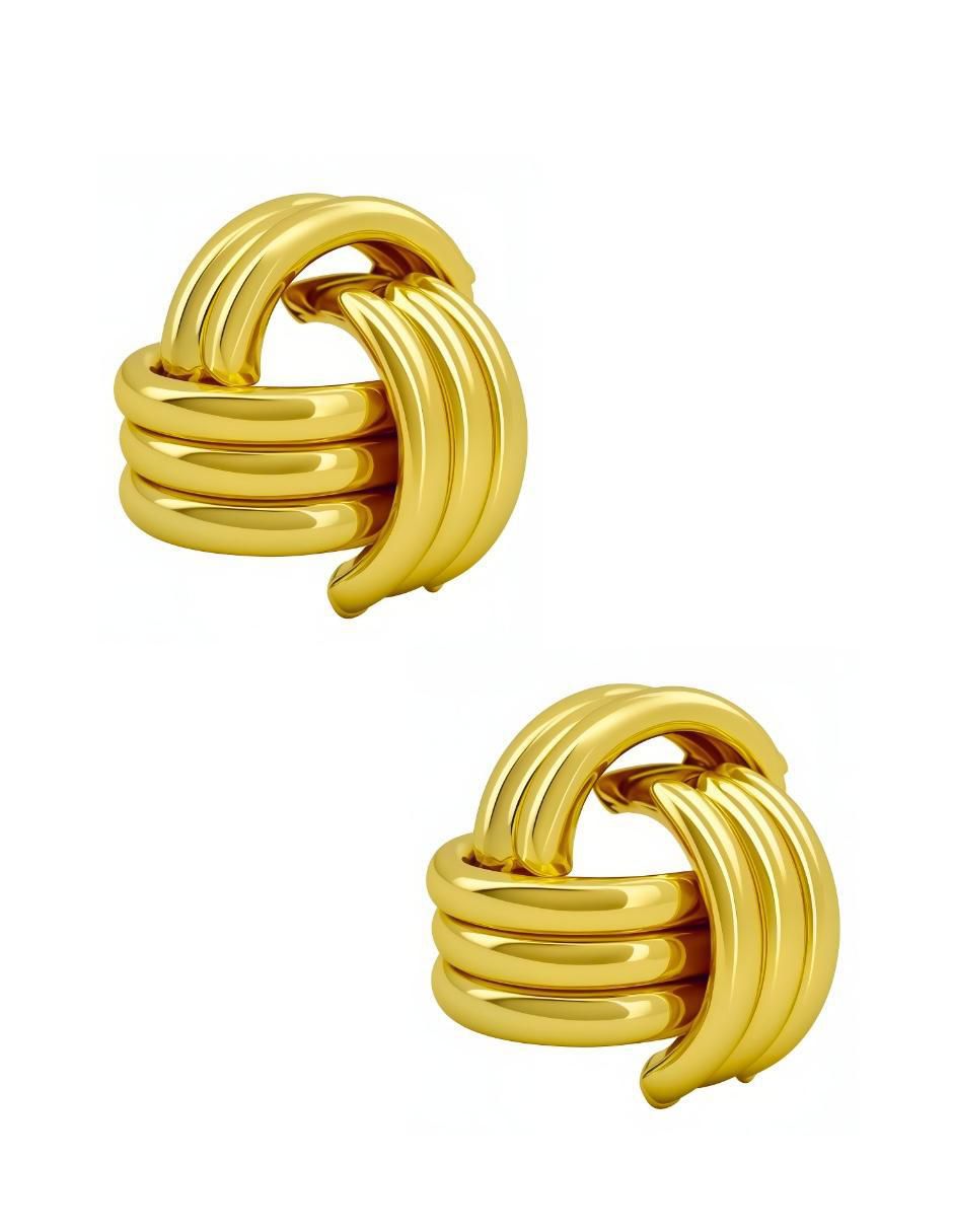 Broqueles Zvezda Aurore con acabado baño de oro 18 K