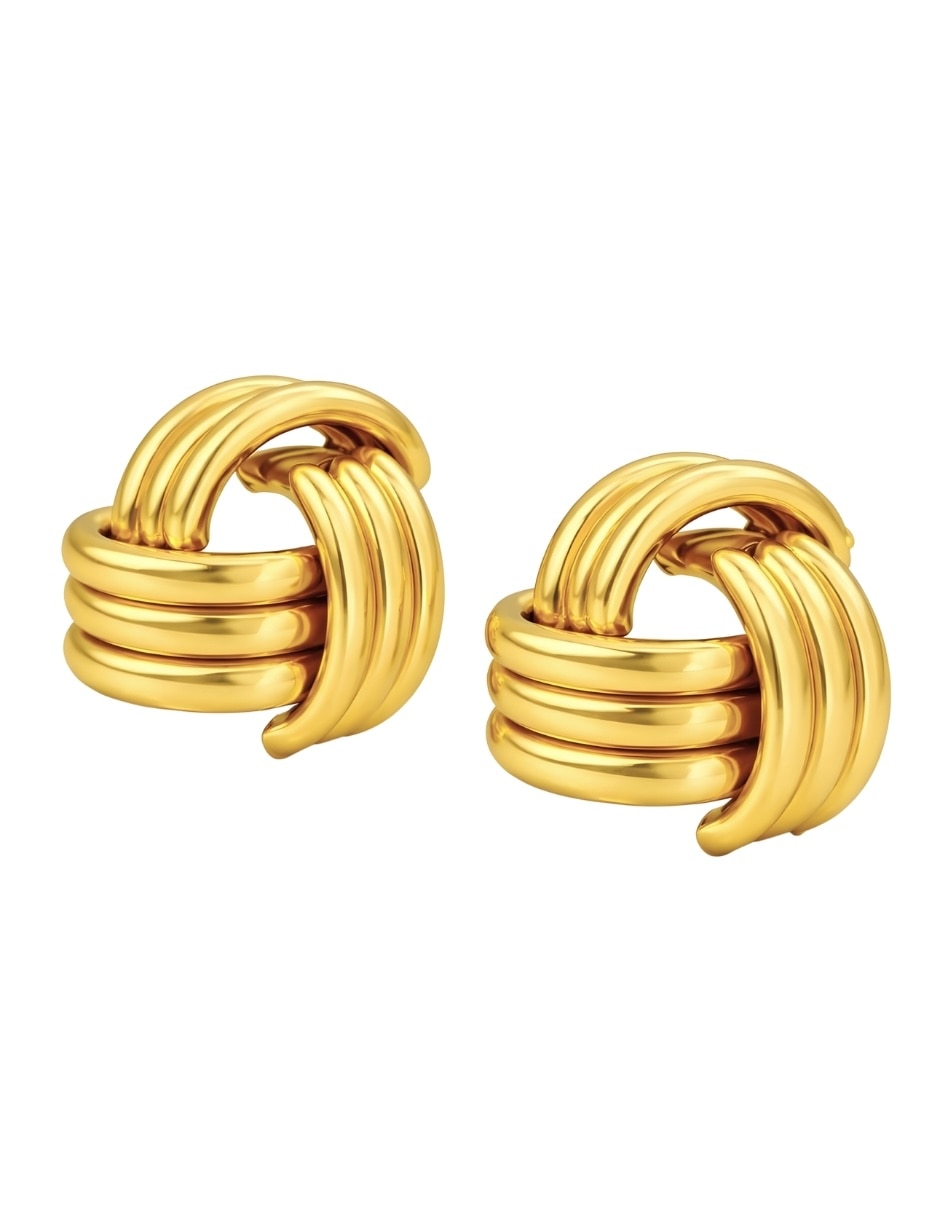 Broqueles Aurore con acabado baño de oro 18 K