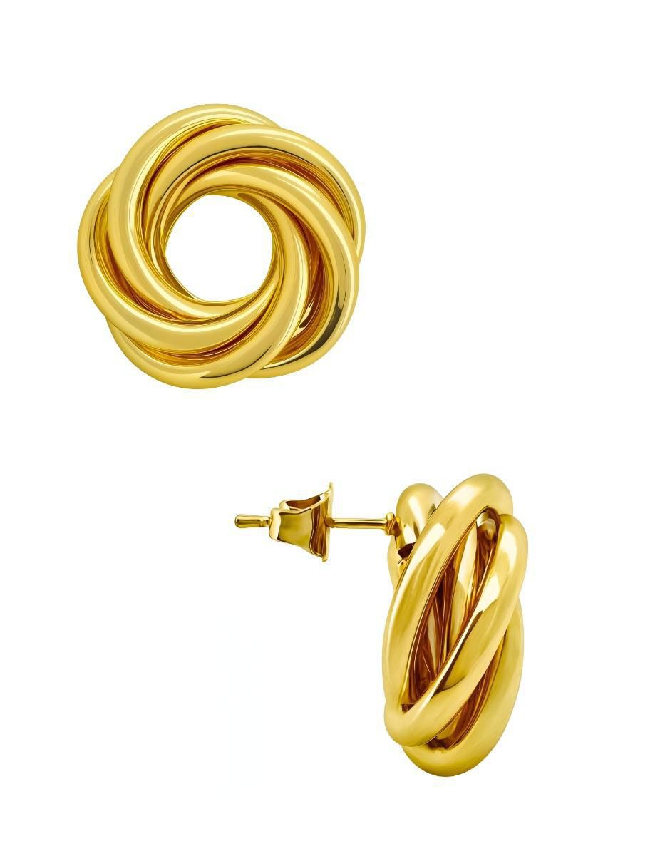 Broqueles Zvezda Aurore con acabado baño de oro 18 K