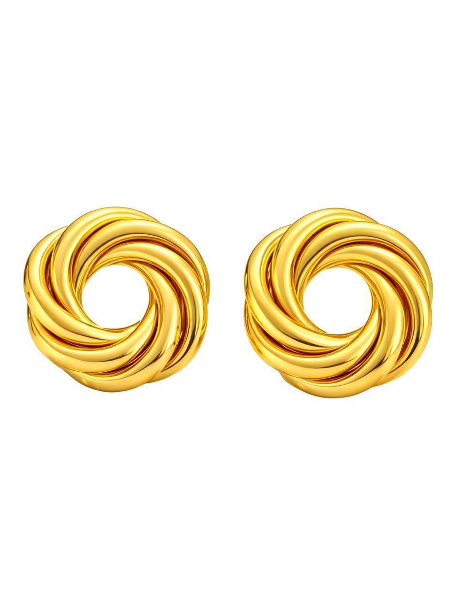 Broqueles Zvezda Aurore con acabado baño de oro 18 K