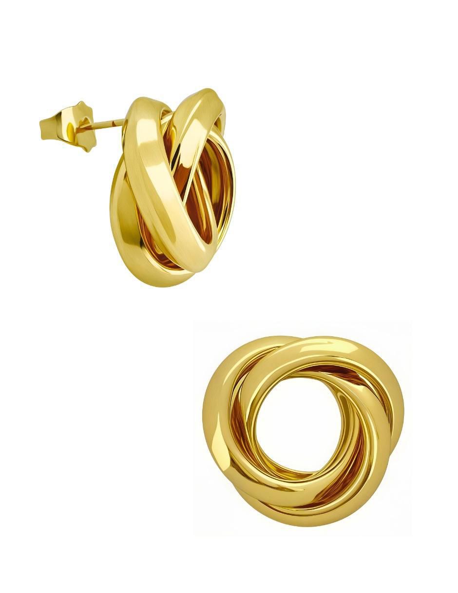 Broqueles Zvezda Aurore con acabado chapa de oro 18 K