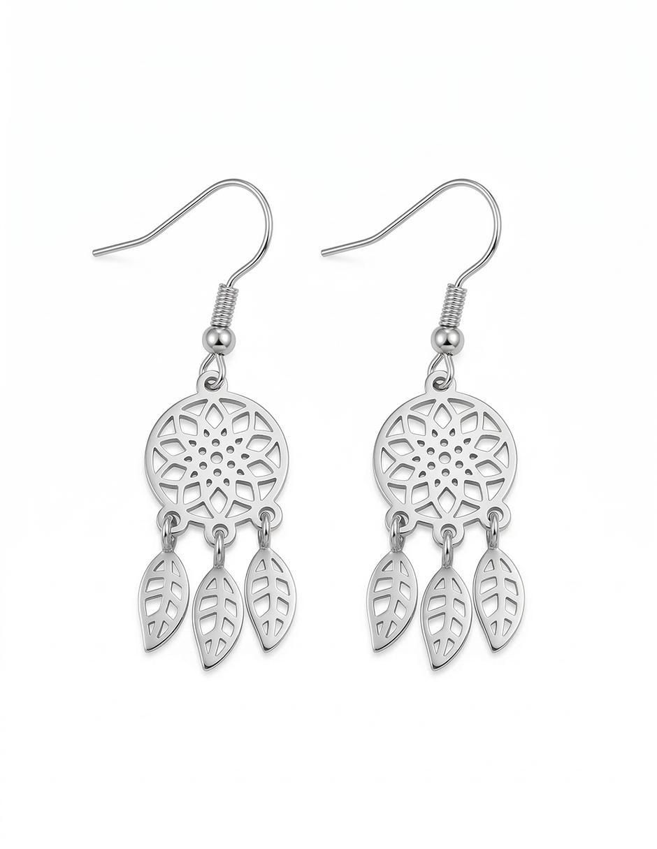 Arracadas de atrapasueños ame jewelry glam pop fantasy con acabado brillante