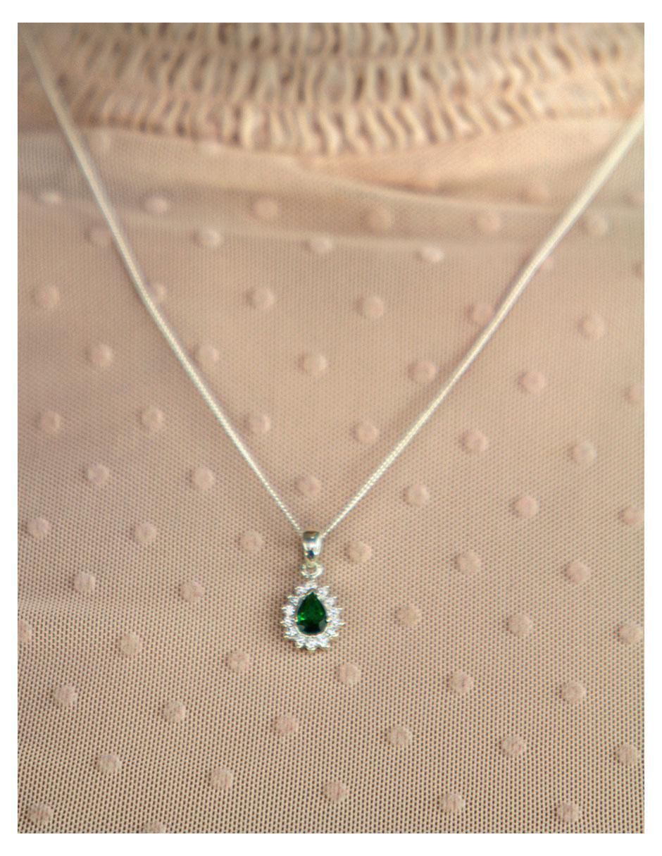 Collar con dije de gota Crixus Joyeria de plata P 925