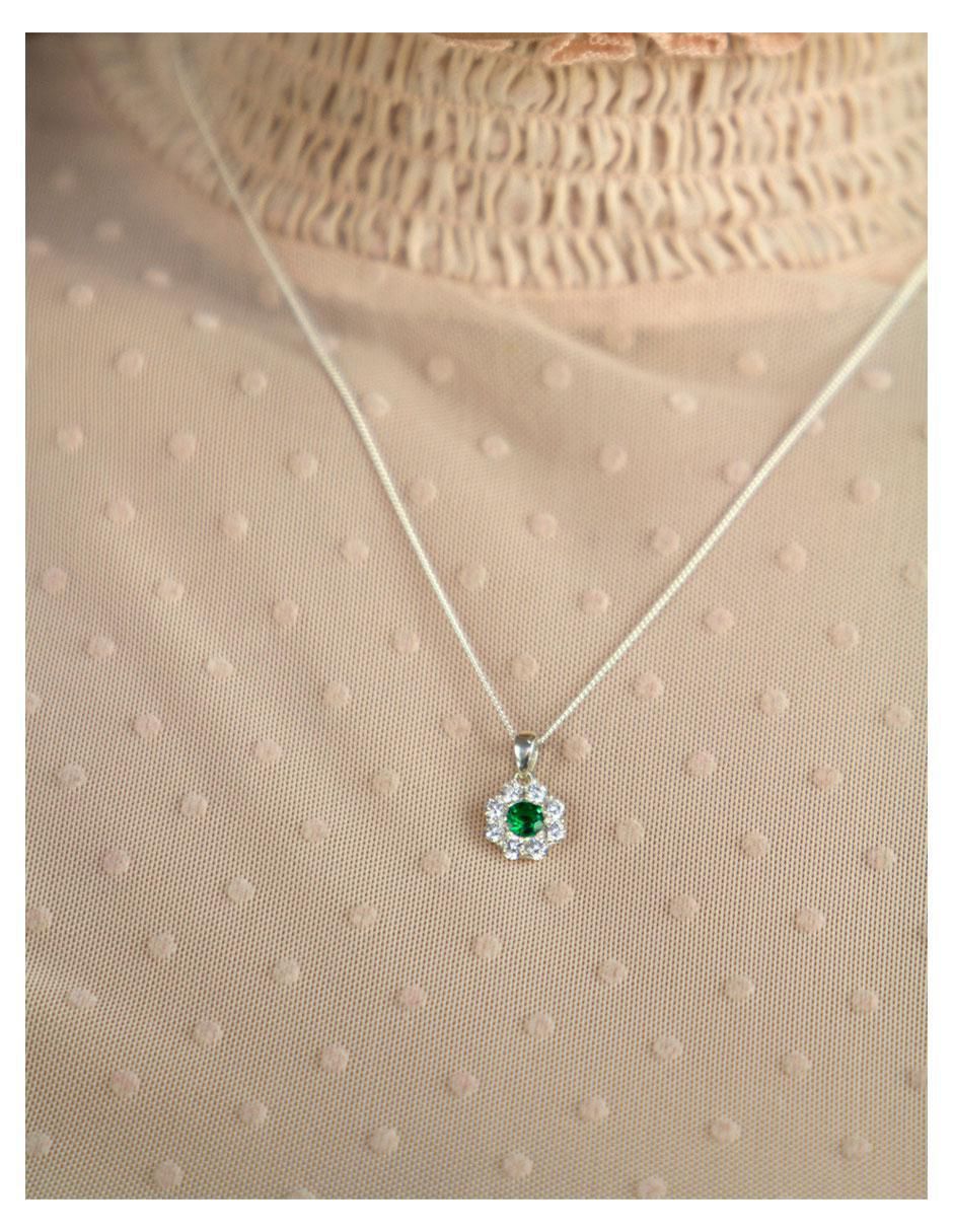 Collar con dije no aplica "de (si aplica)" flor crixus joyeria sin colección "de" plata p 925