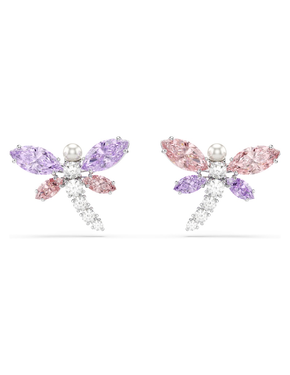 Aretes cortos de libélula 2026 capsule con acabado brillante swarovski 1