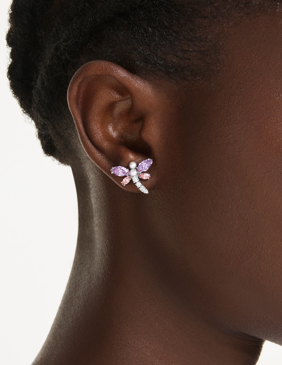 Aretes cortos de libélula 2026 capsule con acabado brillante swarovski 2