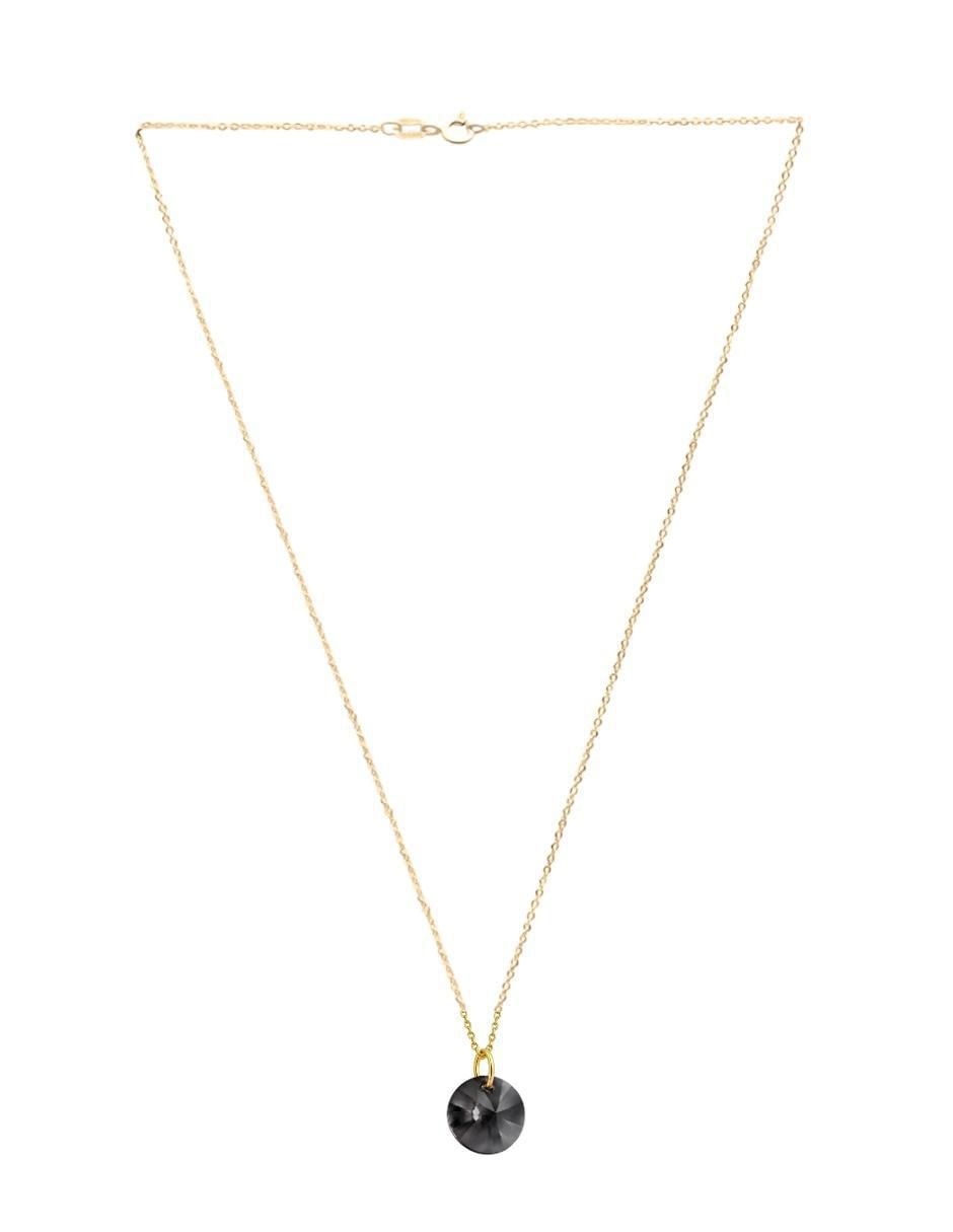 Aretes y collar Zvezda Aurore con chapa de oro 18 K cristal