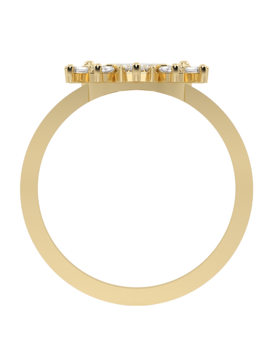 Anillo 14 k de oro zirconia brillante 3