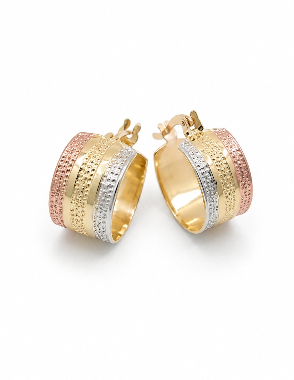 Huggies de oro laminado 18 k 3