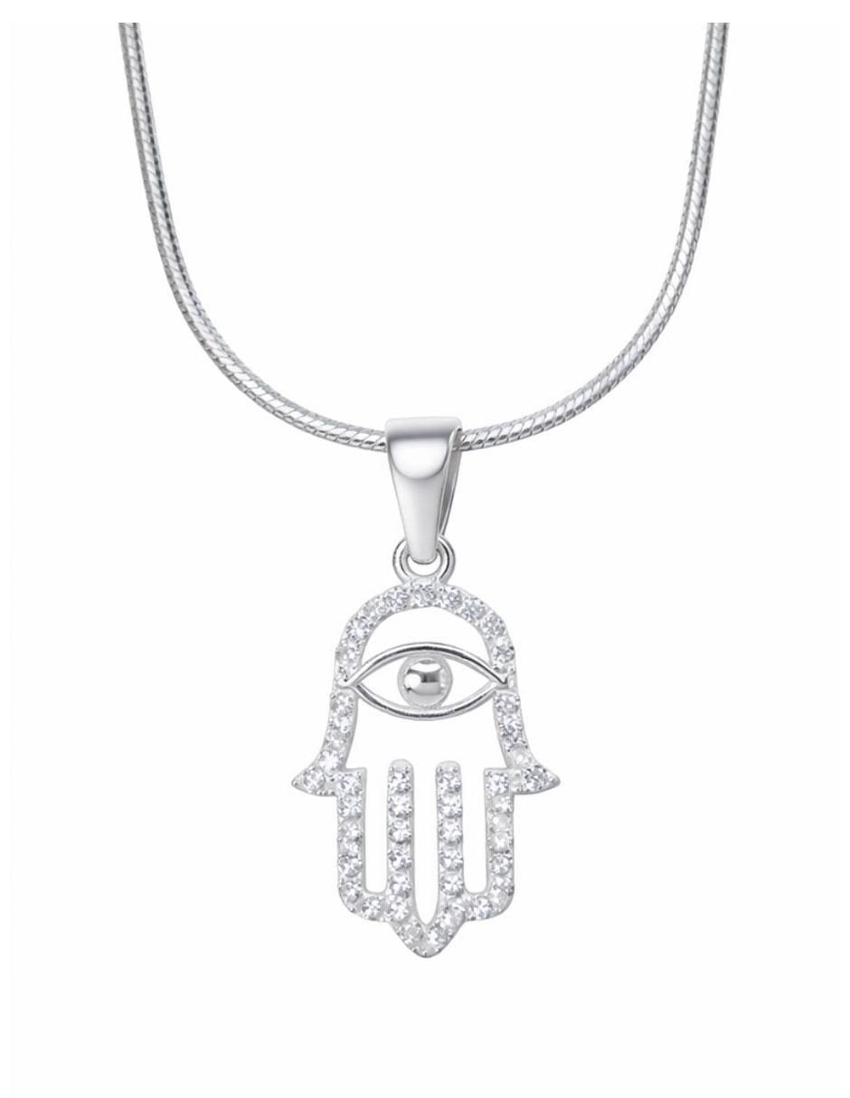 Collar con dije de mano de fátima Crixus Joyeria de plata P 925
