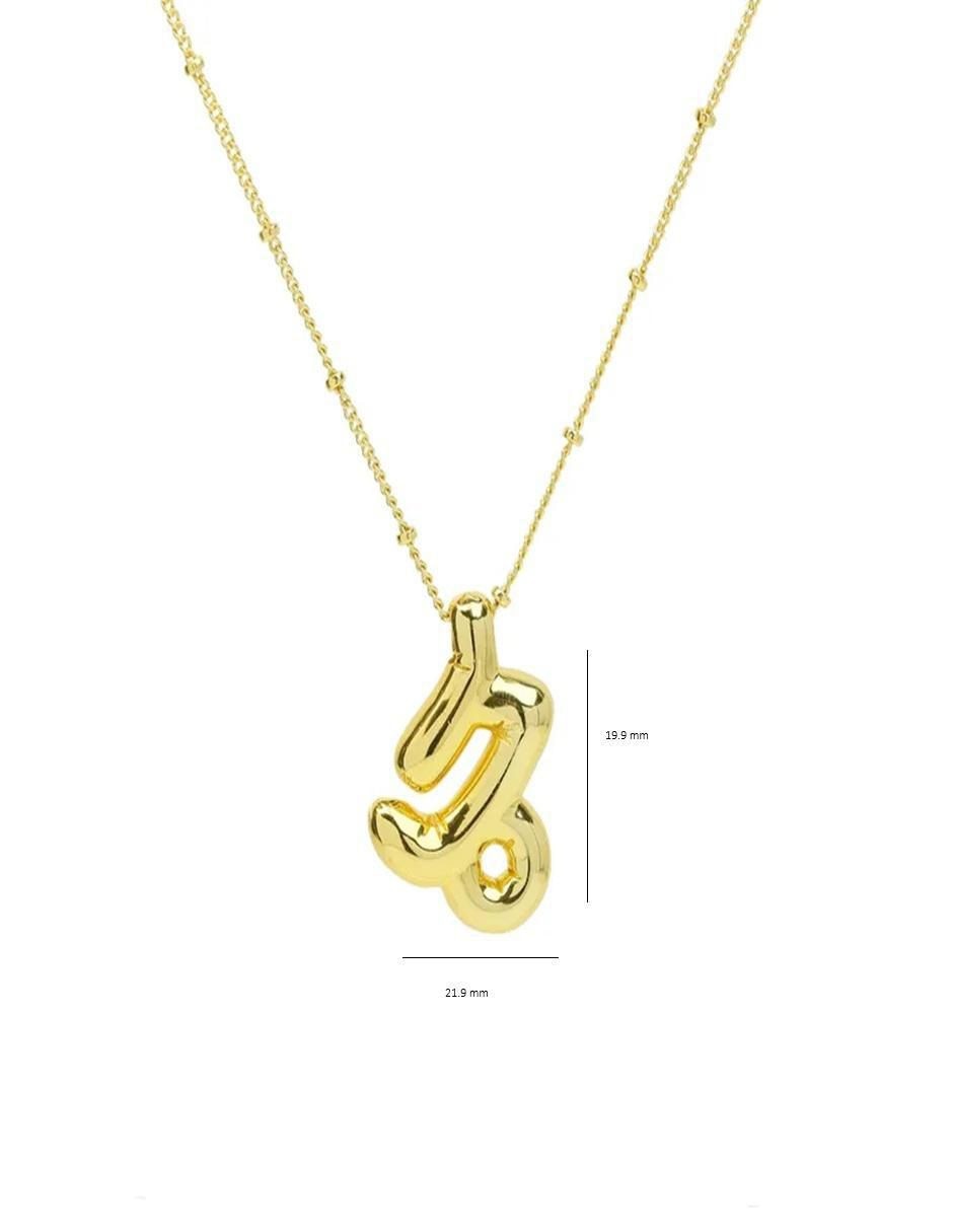 Collar con dije de Capricornio Nira Zodiaco de oro laminado 10 K