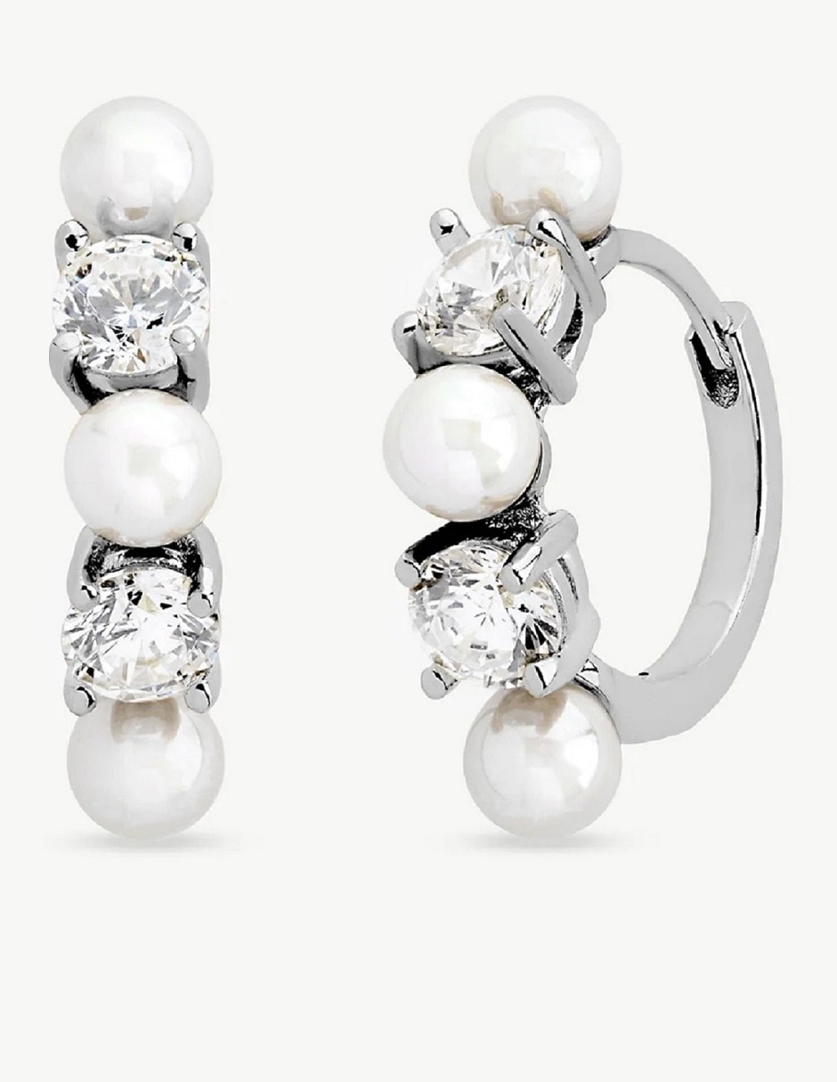 Aretes cortos perla 1