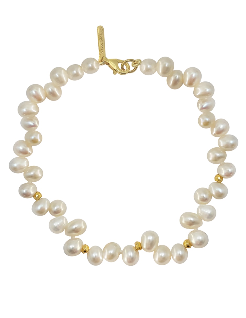 Pulsera con acabado baño de oro