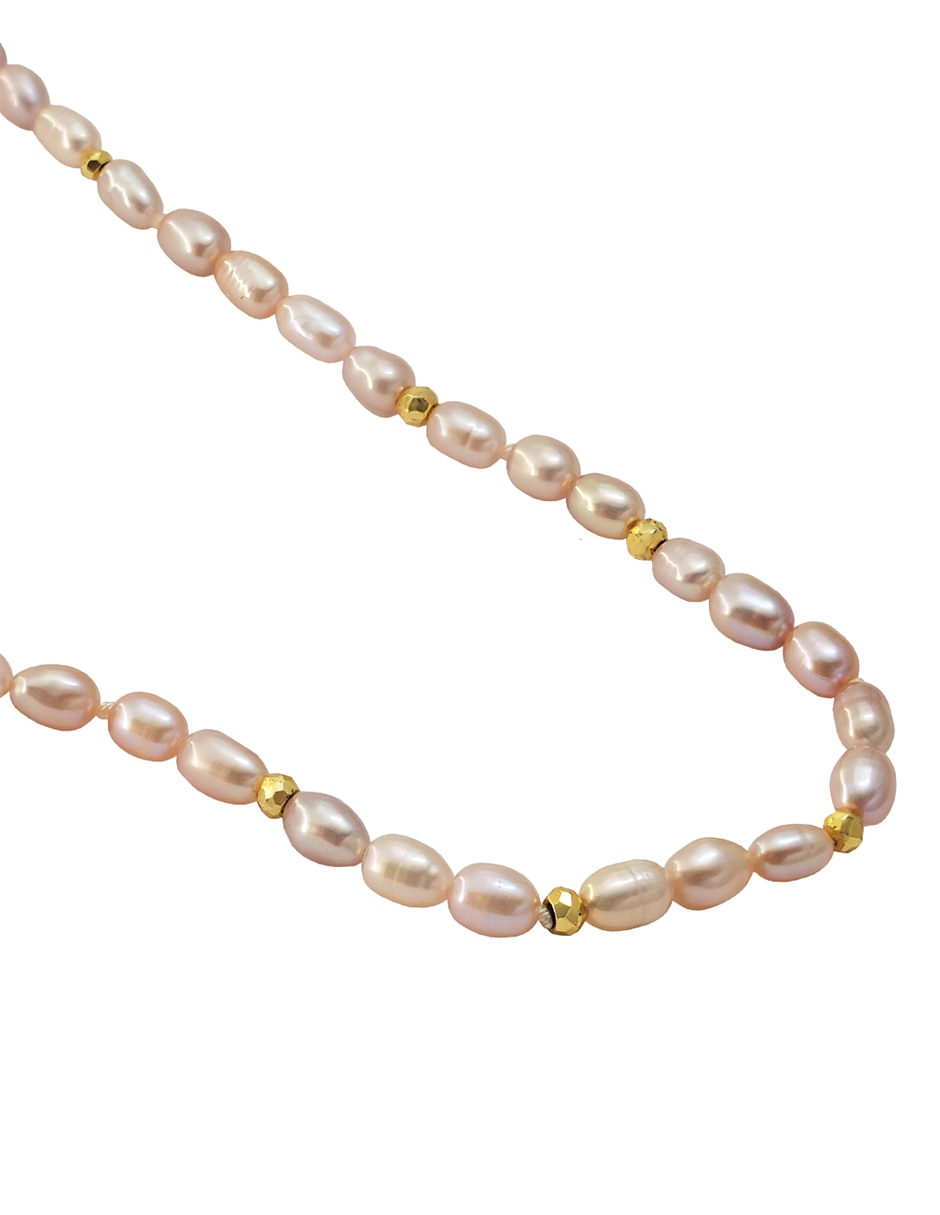 Collar con acabado baño de oro 14 k
