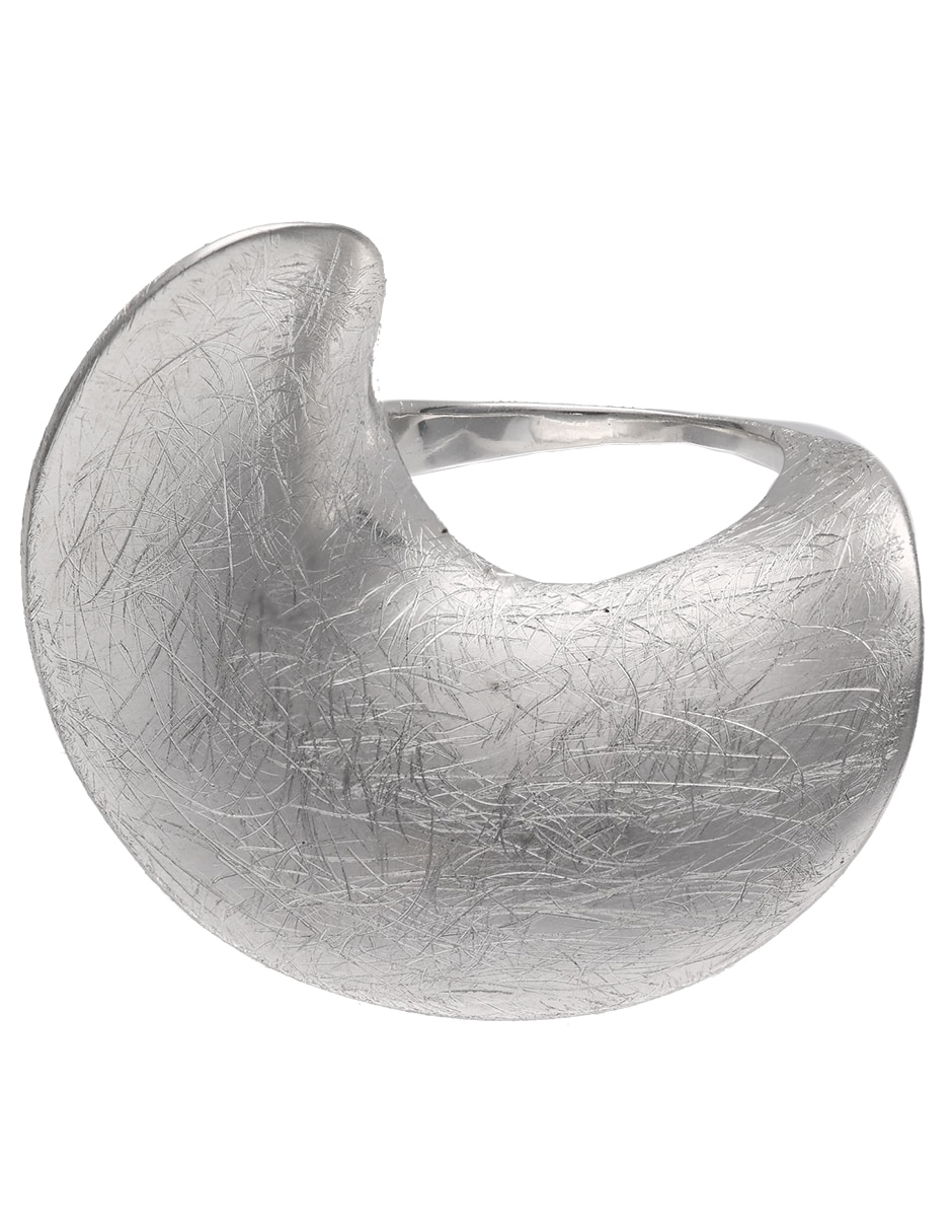Anillo asimétrico P 925 de plata mate 1