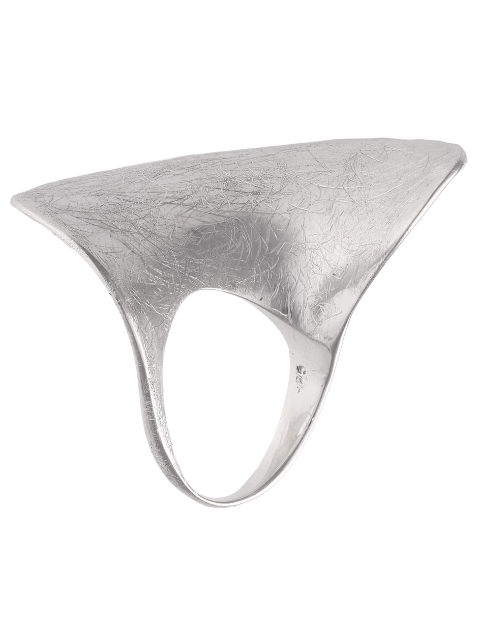 Anillo asimétrico P 925 de plata mate 3