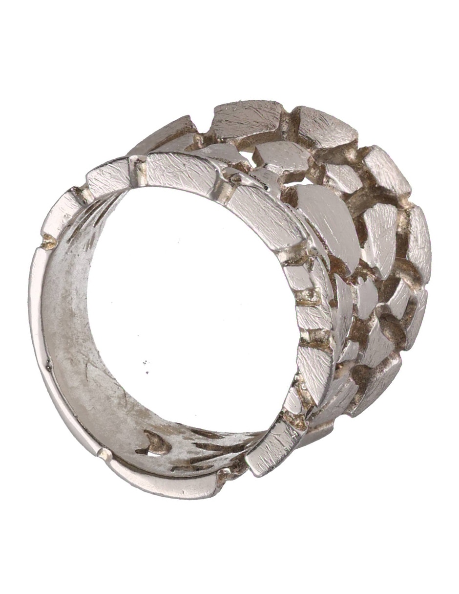 Anillo asimétrico P 925 de plata mate 2