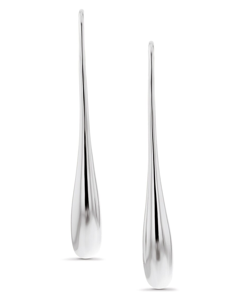 Aretes de gota Teardrop de plata P 925 con acabado pulido