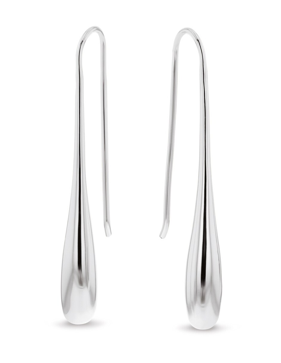 Aretes de gota Teardrop de plata P 925 con acabado pulido 2