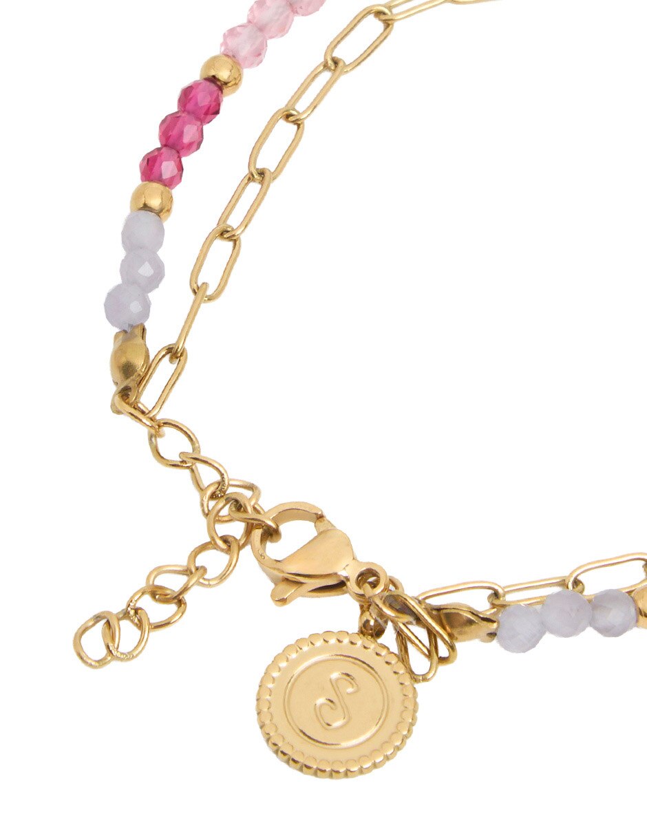 Pulsera con acabado baño de oro 18 K 2