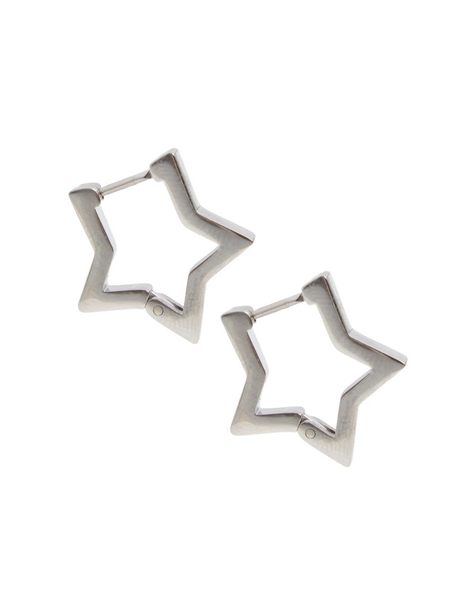 Arracadas de estrella con acabado pulido