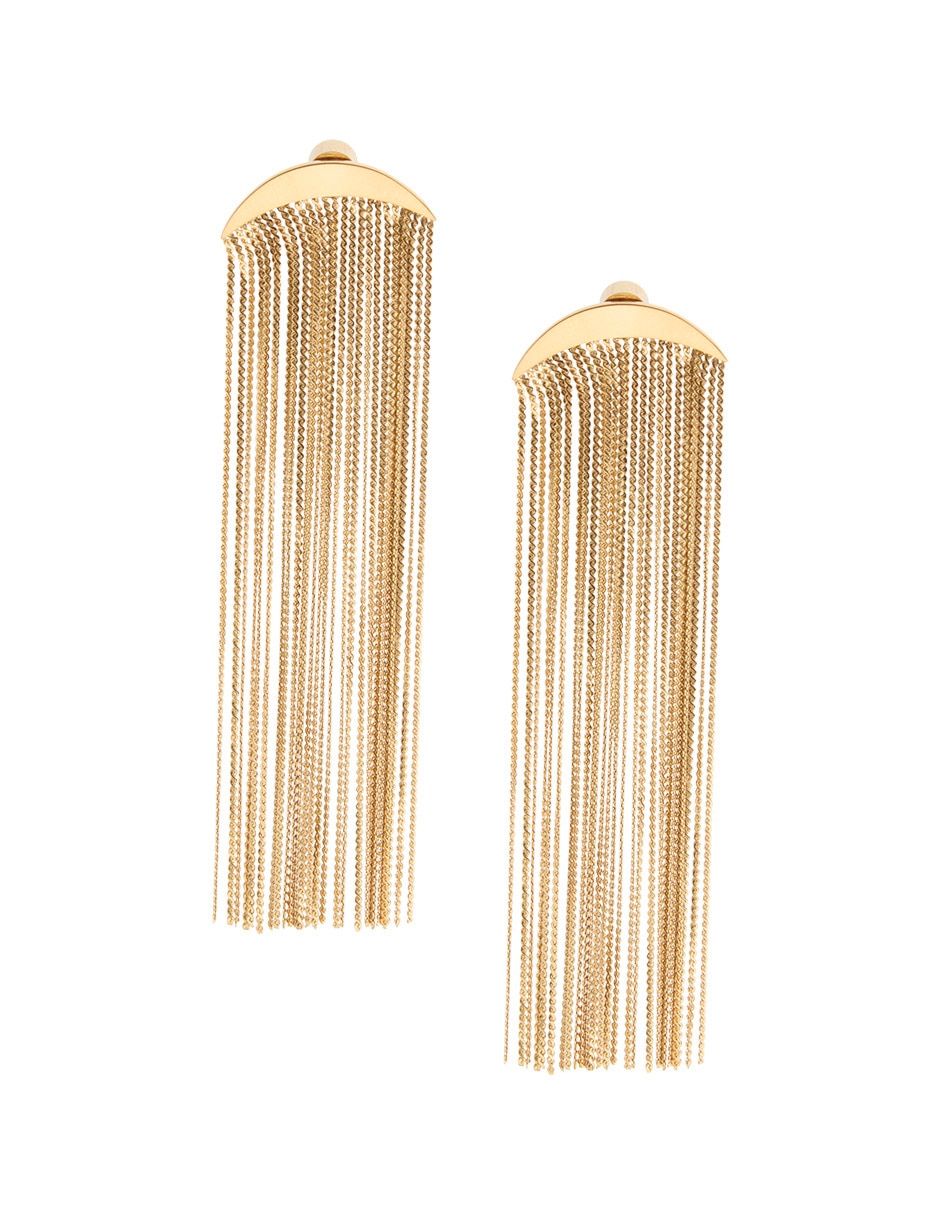 Aretes cortos de flor con acabado baño de oro 18 K