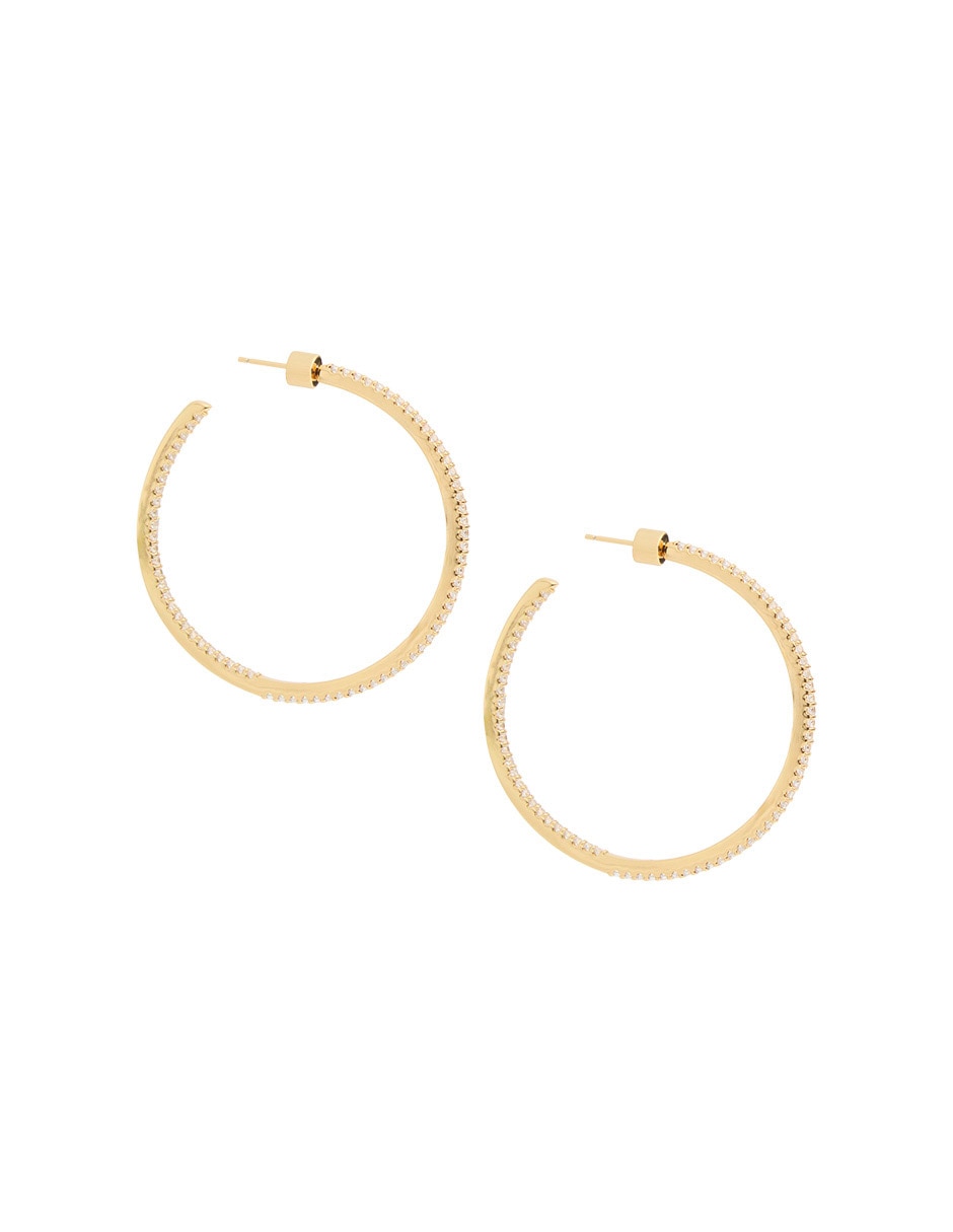 Arracadas con acabado baño de oro 18 k