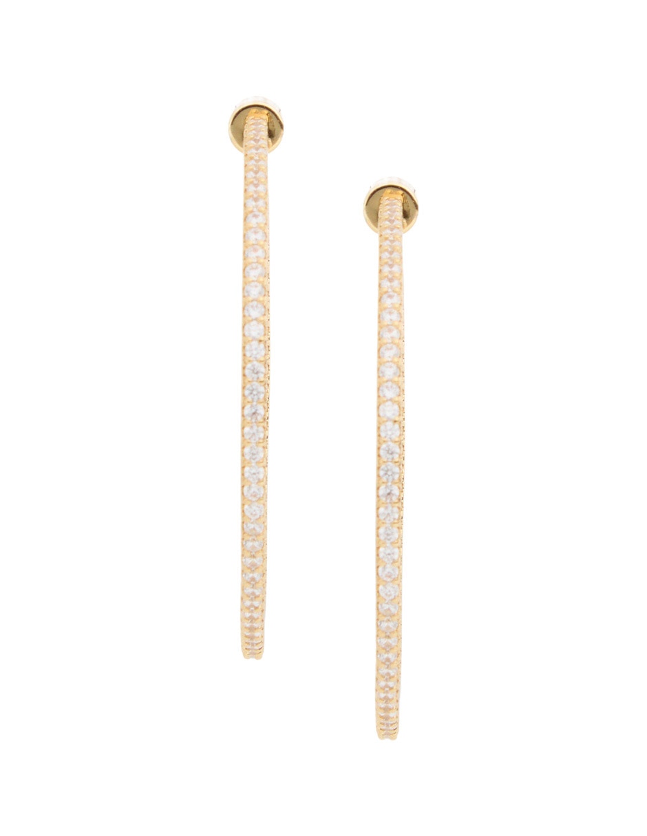 Arracadas con acabado baño de oro 18 k 3