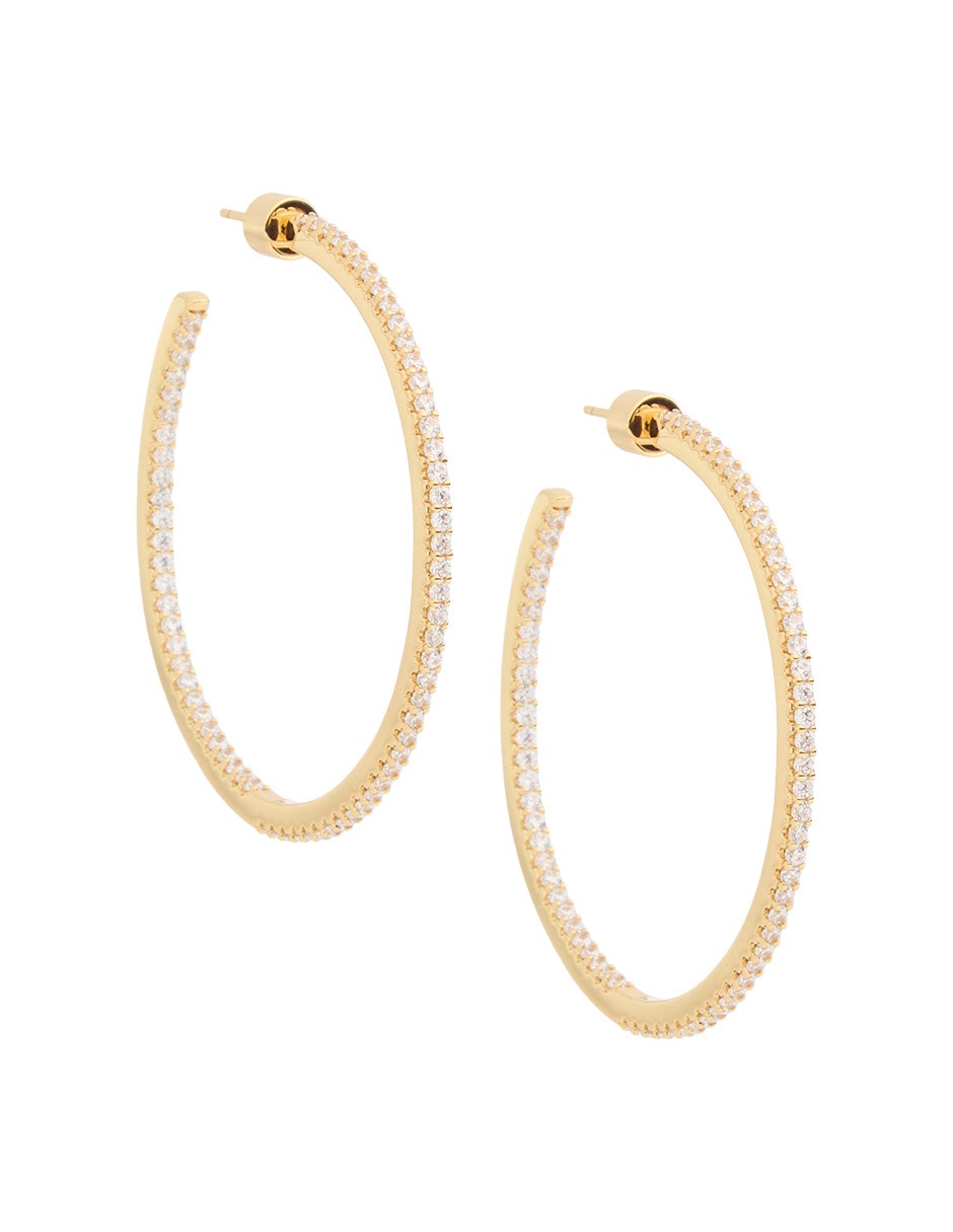 Arracadas con acabado baño de oro 18 k 4