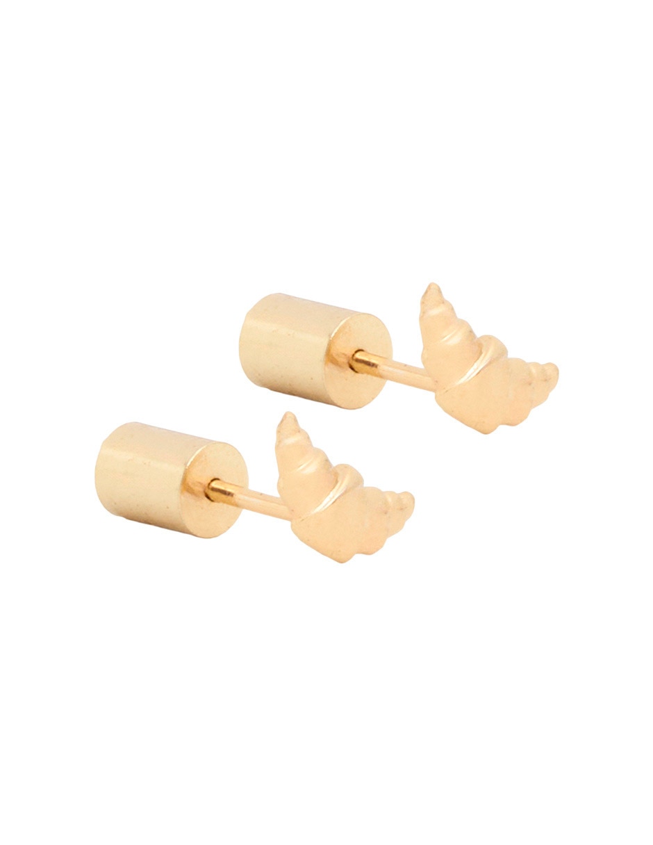 Broqueles con acabado baño de oro 18 k 4
