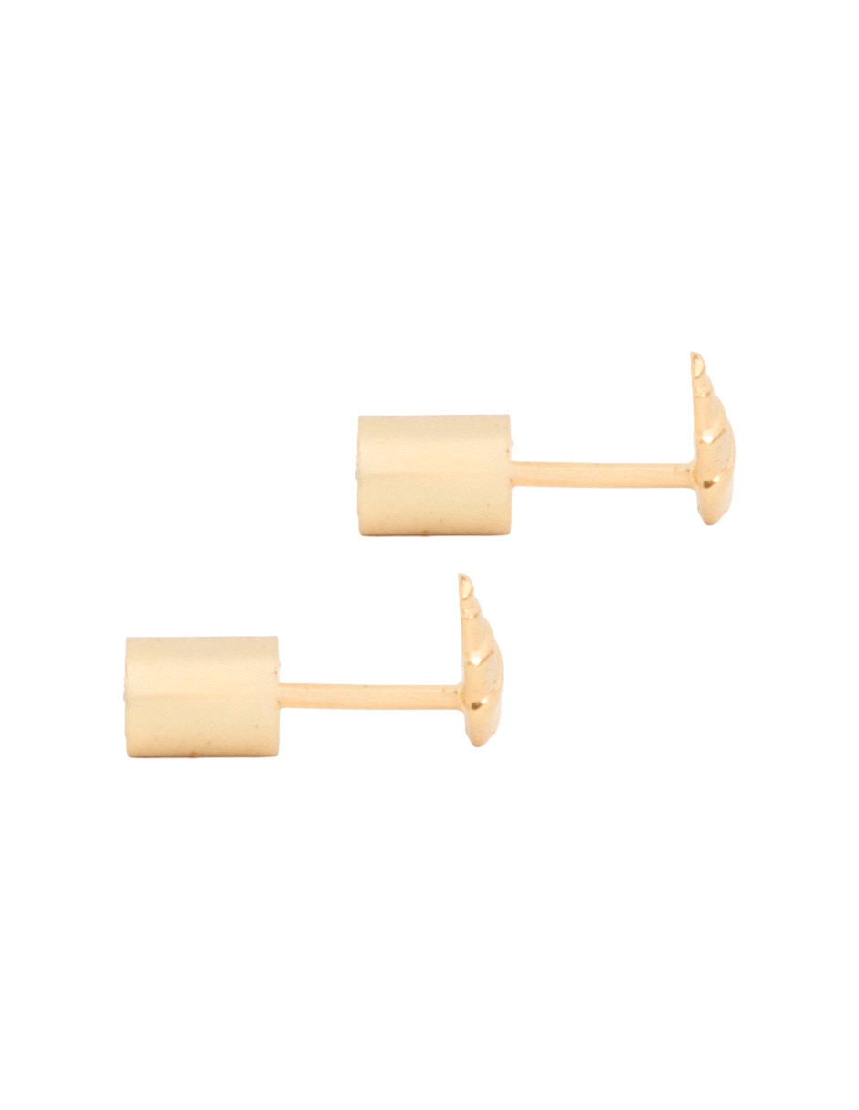 Broqueles con acabado baño de oro 18 k 3