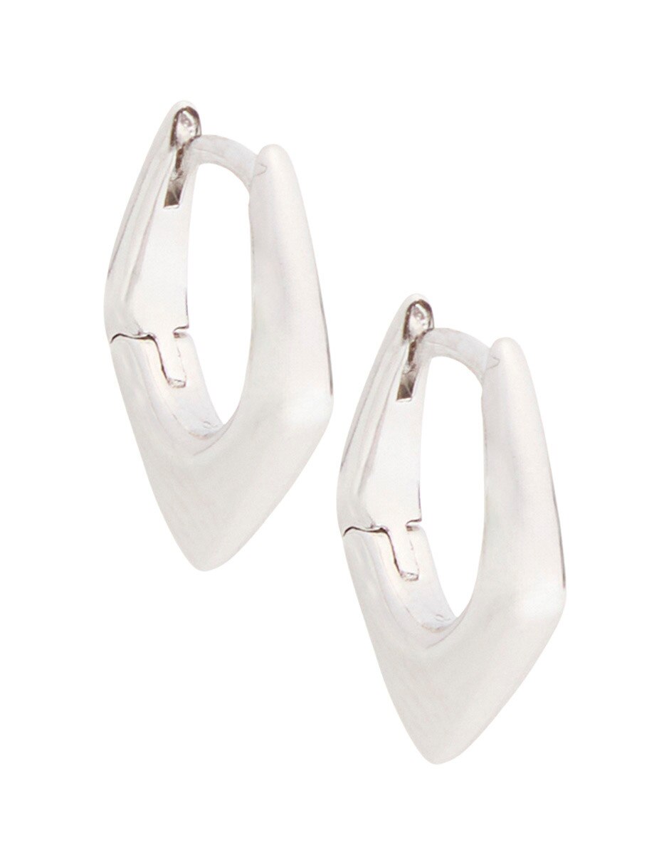 Aretes cortos geométrico con acabado brillante 3