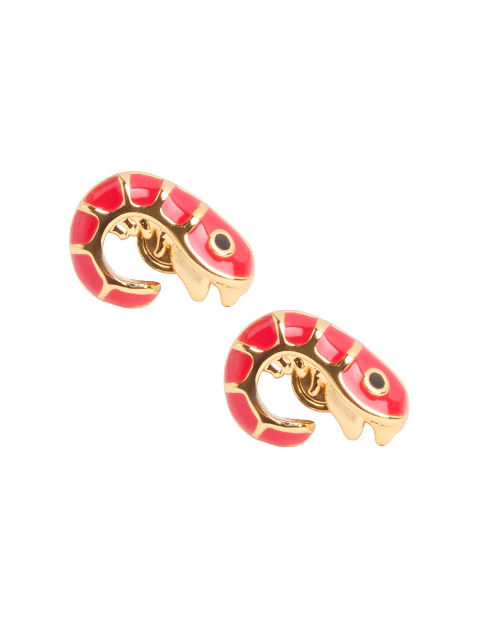 Piercing de camarón con acabado baño de oro 18 K