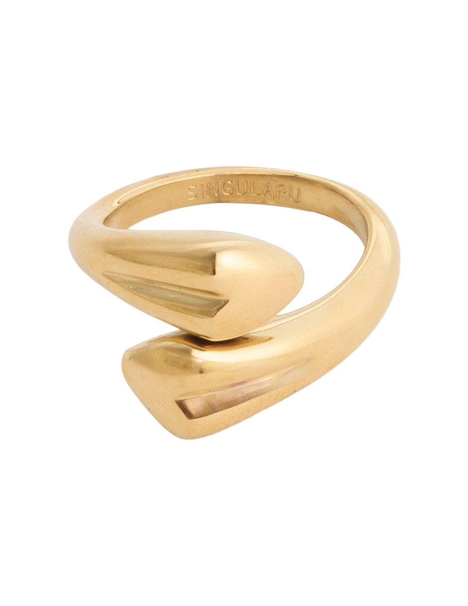 Anillo con acabado baño de oro 18 K