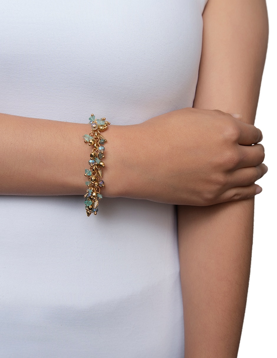 Pulsera emanuel ungaro de metal chip con acabado liso 3